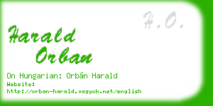 harald orban business card